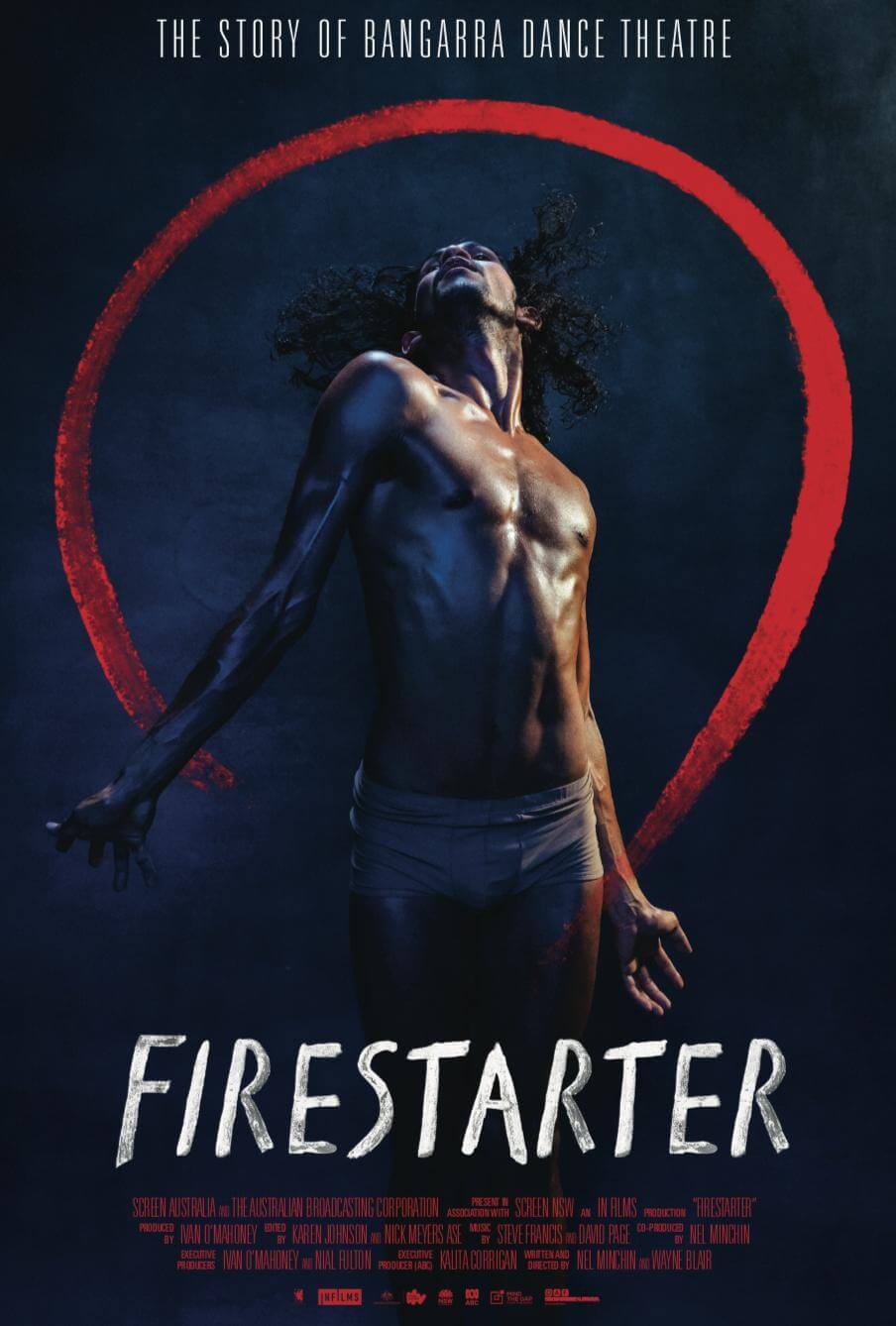 Firestarter movie poster with a dancer on the front.