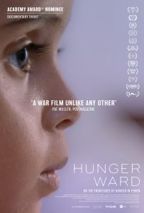 Hunger Ward movie poster with a child looking to the right.