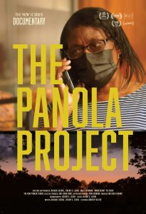 Panola Project movie poster with a woman on the phone wearing a mask.