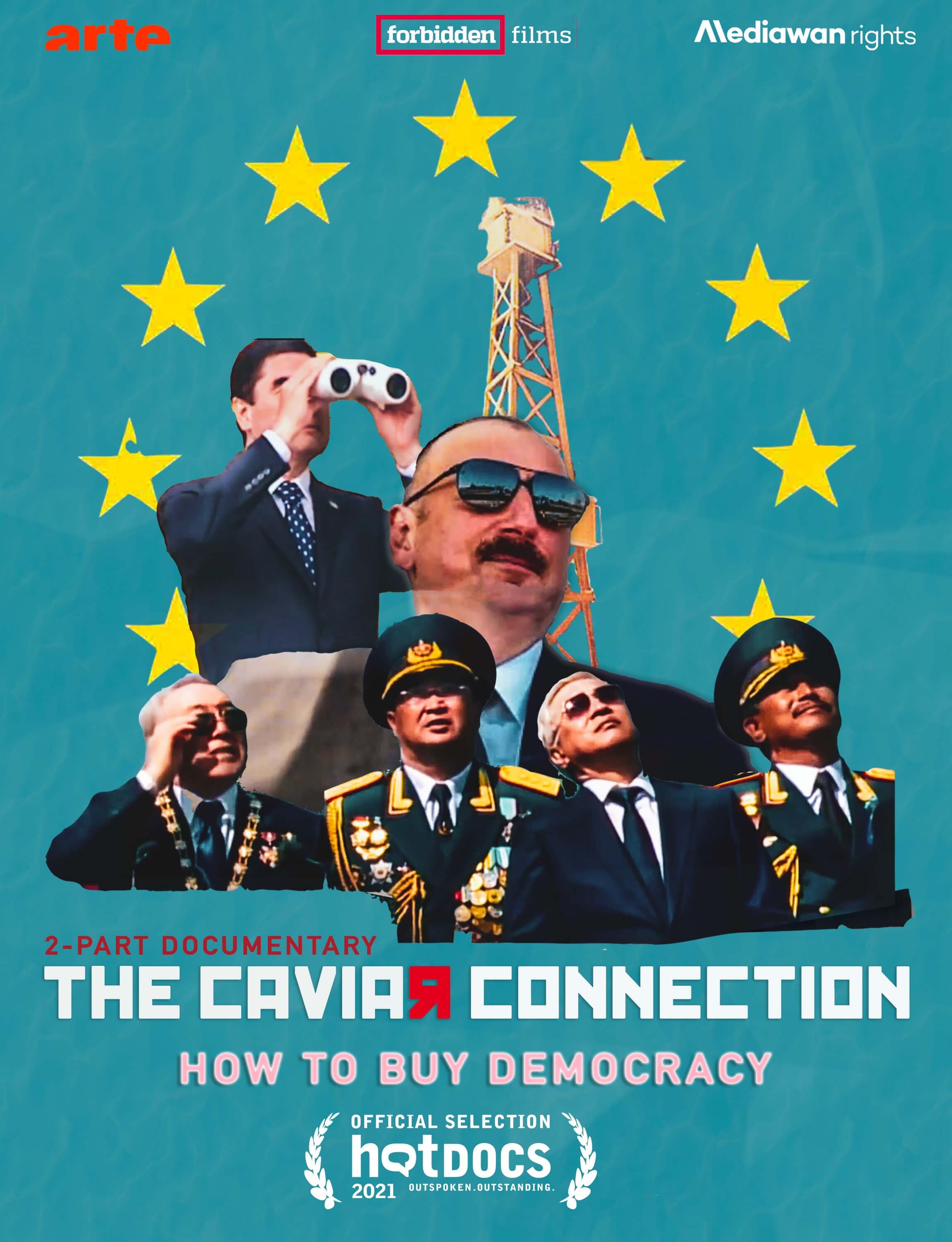The Caviar Connection movie poster with a group of politicians.