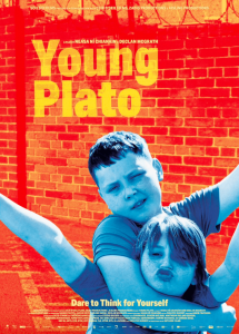 Young Plato move poster with two boys being silly.